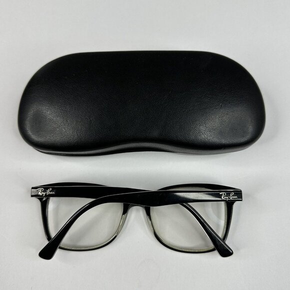 Ray-Ban‎ Black Retro Eyeglasses Frames Only With Black Hard Case - Picture 14 of 16